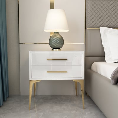 PU Polished Side Table with PVD-Coated SS304 Legs – Stylish Addition