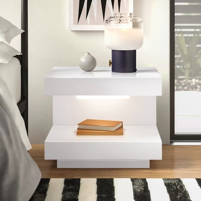 Luxury in Design: PU Polished Side Table with PVD-Coated SS304 Metal