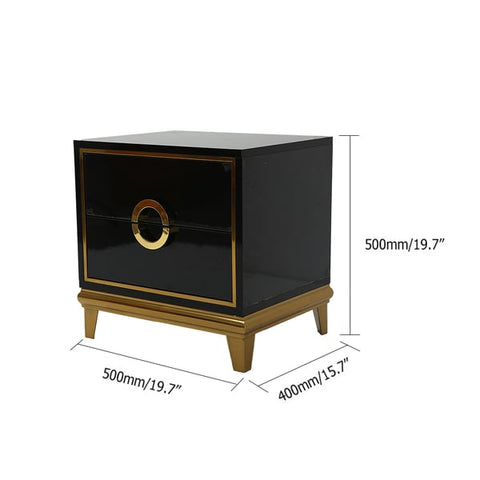 Sleek and Durable: PU Polished Side Table with PVD SS304 Elements