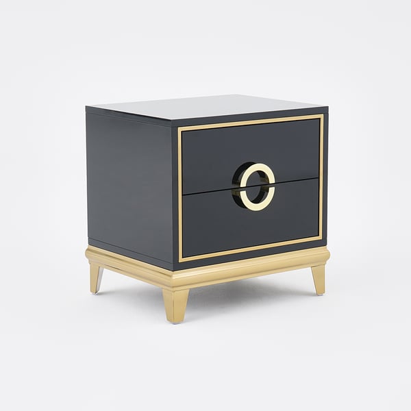 Sleek and Durable: PU Polished Side Table with PVD SS304 Elements