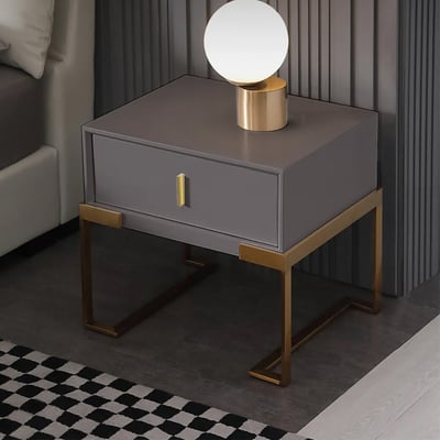 Urban Luxe: PU Polished Side Table featuring PVD SS304 Finish