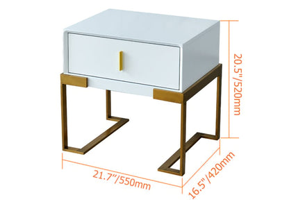 Urban Luxe: PU Polished Side Table featuring PVD SS304 Finish