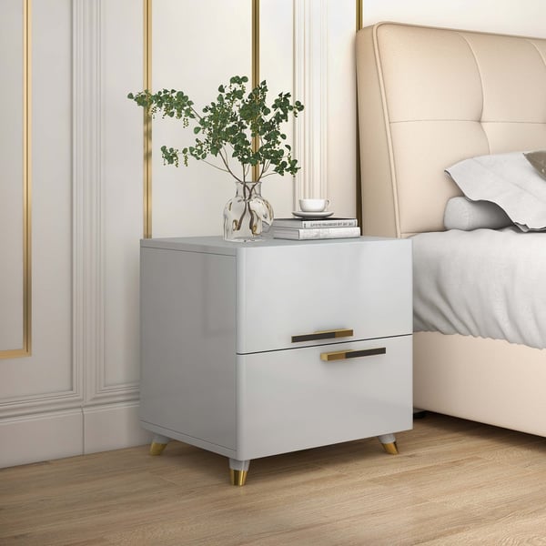 Chic and Durable: PU Polished Side Table with PVD SS304 Accents