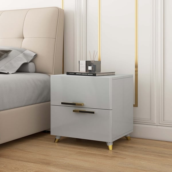 Chic and Durable: PU Polished Side Table with PVD SS304 Accents