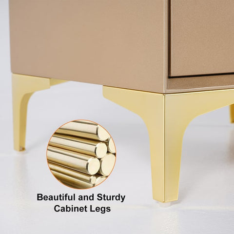 Contemporary Charm: PU Polish and PVD SS304 Metal Side Table