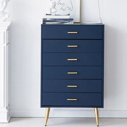 Narre 4 Drawer Dresser Modern Blue Wood Storage Chest Accent Cabinet for Bedroom