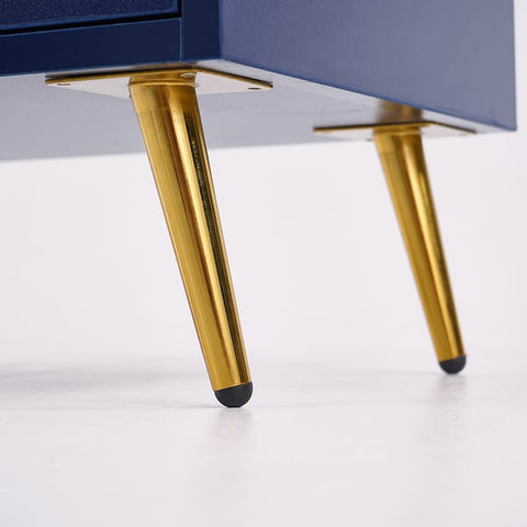 Narre 4 Drawer Dresser Modern Blue Wood Storage Chest Accent Cabinet for Bedroom